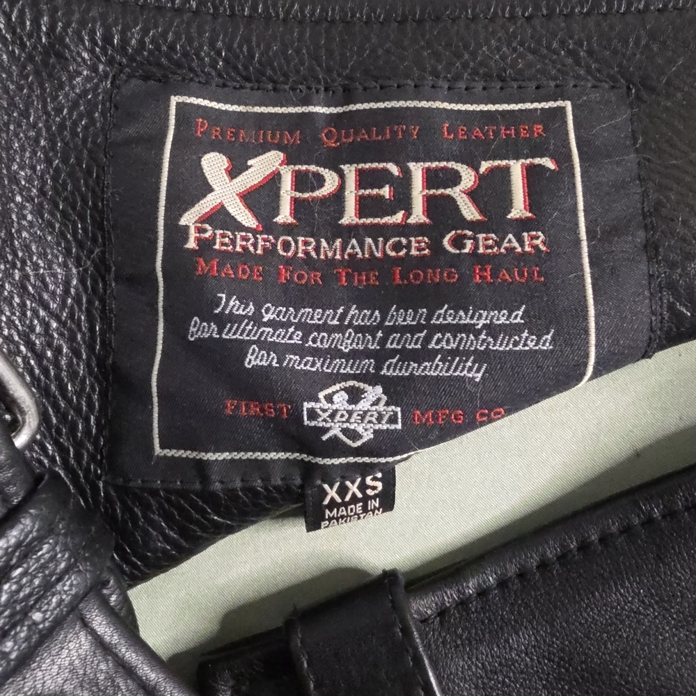 Women's Black Leather Chaps And Gloves Bundle - Picture 2 of 10